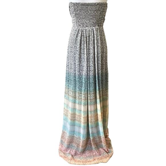 Jessica Simpson Chiffon Strapless Maxi Dress - Picture 4 of 8